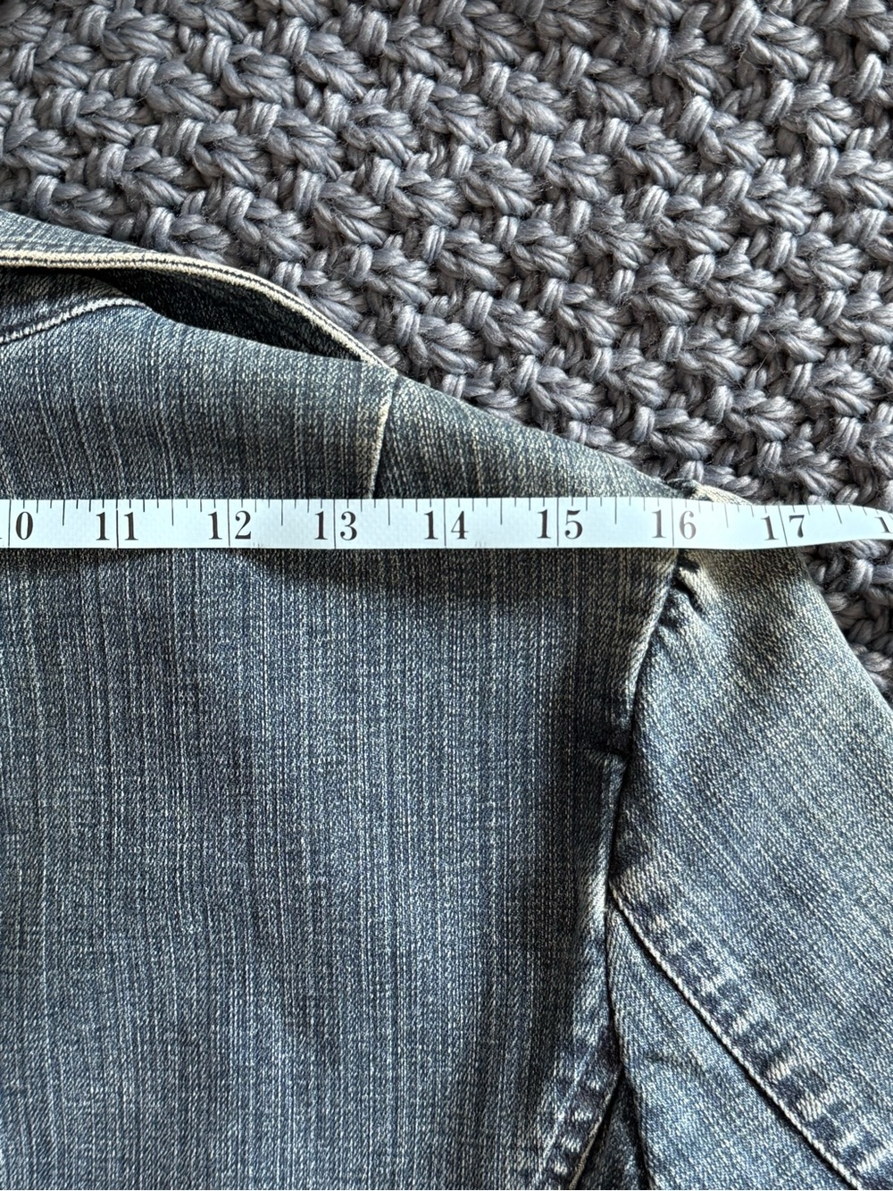 Laundry by Shelli Segal Y2K Denim Ruffle Jacket Size 10 - Picture 14 of 16